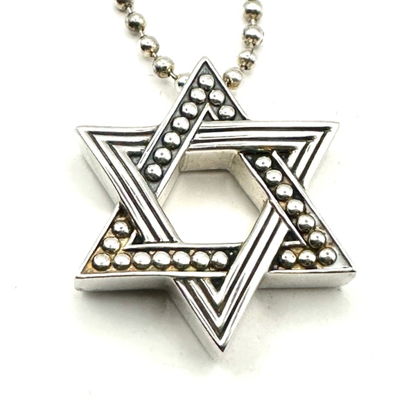 Lagos Silver Star of David Pendant Necklace New w/ Tags - Picture 7 of 12